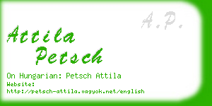 attila petsch business card